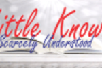 Logo for 'Little Known' with red cursive text and a blue cursive subtitle beneath, likely a brand or show title.