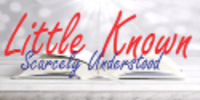 Logo for 'Little Known' with red cursive text and a blue cursive subtitle beneath, likely a brand or show title.
