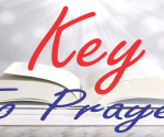 Graphic header reading 'Key to Prayer' with a red key resting on an open book.